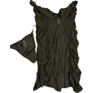 Lane Bryant Cacique Ruched Baby Doll Nightie/Lingerie w/ thong - Size 14/16 EUC